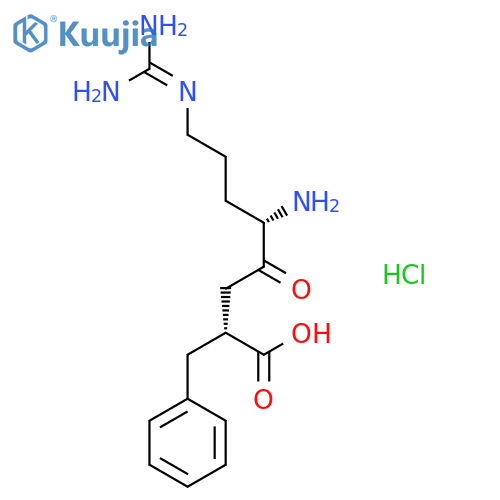 5-Amino-8-guanidino-4-oxo-2-phenylmethyloctanoic acid hydrochloride structure