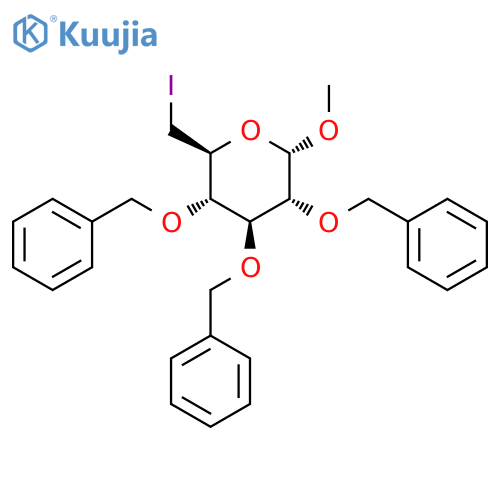 (2S,3S,4S,5R,6S)-2-(Iodomethyl)-6-methoxy-3,4,5-tris(phenylmethoxy)oxane structure