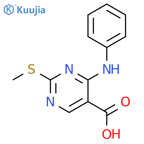 4-Anilino-2-(methylthio)pyrimidine-5-carboxylic Acid structure