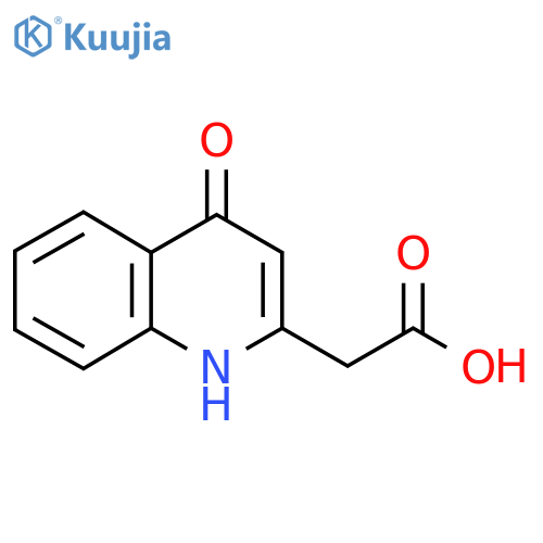 4-Hydroxyquinoline-2-acetic acid structure