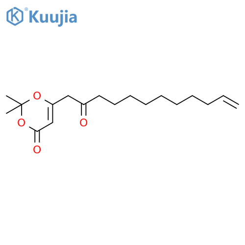 4H-1,3-Dioxin-4-one, 2,2-dimethyl-6-(2-oxo-11-dodecenyl)- structure