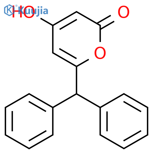 2H-Pyran-2-one, 6-(diphenylmethyl)-4-hydroxy- structure