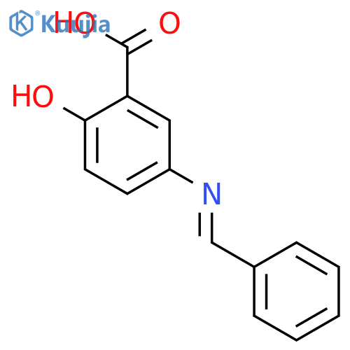 BENZOIC ACID, 2-HYDROXY-5-[(E)-(PHENYLMETHYLENE)AMINO]- structure