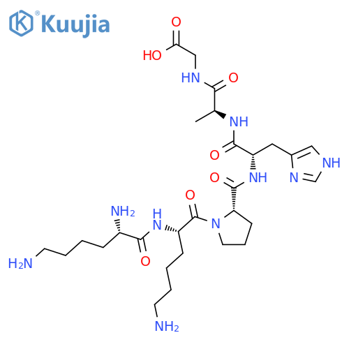GLYCINE, L-LYSYL-L-LYSYL-L-PROLYL-L-HISTIDYL-L-ALANYL- structure