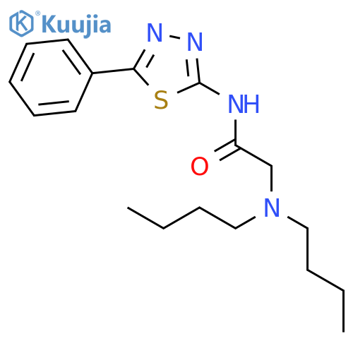ACETAMIDE, 2-(DIBUTYLAMINO)-N-(5-PHENYL-1,3,4-THIADIAZOL-2-YL)- structure