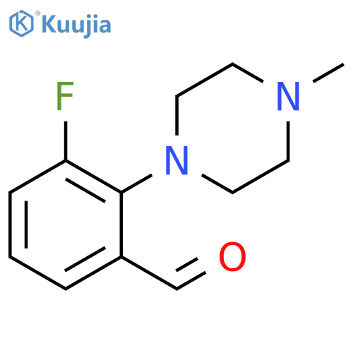 3-fluoro-2-(4-methyl-1-piperazinyl)-Benzaldehyde structure