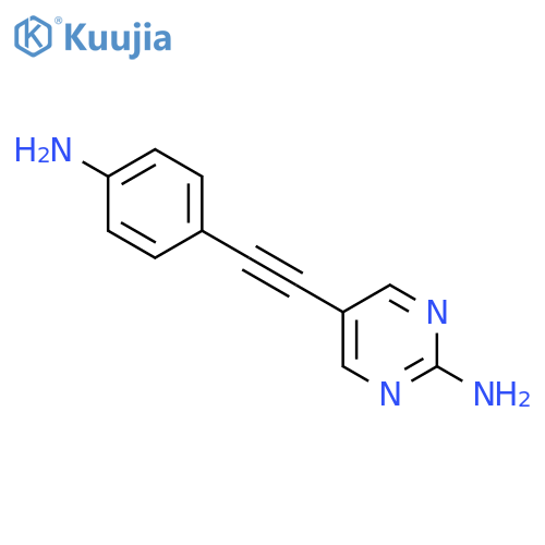 5-[(4-Aminophenyl)ethynyl]pyrimidin-2-amine structure
