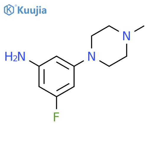3-fluoro-5-(4-methyl-1-piperazinyl)-Benzenamine structure