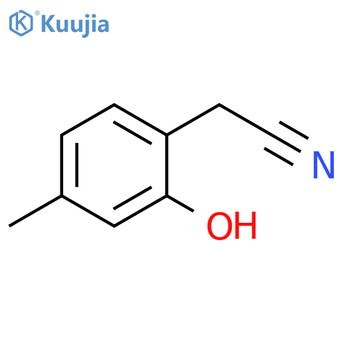 2-(2-hydroxy-4-methylphenyl)acetonitrile structure