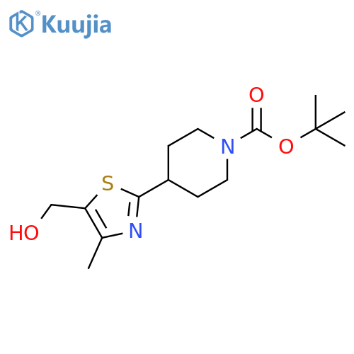tert-Butyl 4-[5-(hydroxymethyl)-4-methyl-1，3-thiazol-2-yl]tetrahydro-1(2H)-pyridinecarboxylate structure