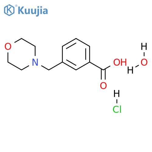 Benzoic acid,3-(4-morpholinylmethyl)-, hydrochloride, hydrate (1:1:1) structure