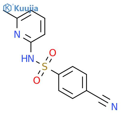 BENZENESULFONAMIDE, 4-CYANO-N-(6-METHYL-2-PYRIDINYL)- structure