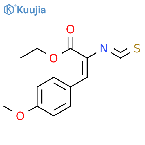 2-Propenoic acid, 2-isothiocyanato-3-(4-methoxyphenyl)-, ethyl ester structure