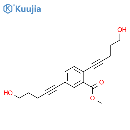 BENZOIC ACID, 2,5-BIS(5-HYDROXY-1-PENTYNYL)-, METHYL ESTER structure