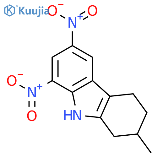 1H-CARBAZOLE, 2,3,4,9-TETRAHYDRO-2-METHYL-6,8-DINITRO- structure