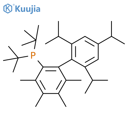 Di-tert-butyl(2',4',6'-triisopropyl-3,4,5,6-tetramethyl-1,1'-biphenyl-2-yl)phosphine structure