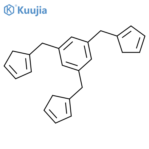 Benzene, 1,3,5-tris(1,3-cyclopentadien-1-ylmethyl)- structure