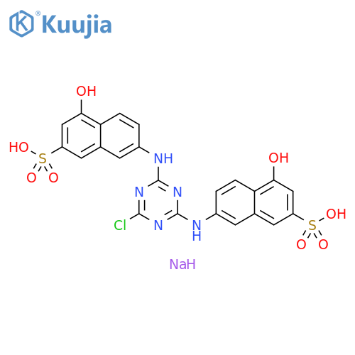 2-Naphthalenesulfonic acid, 7,7'-[(6-chloro-1,3,5-triazine-2,4-diyl)diimino]bis[4-hydroxy-, disodium salt (9CI) structure