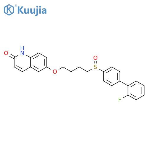 2(1H)-QUINOLINONE, 6-[4-[(2'-FLUORO[1,1'-BIPHENYL]-4-YL)SULFINYL]BUTOXY]- structure