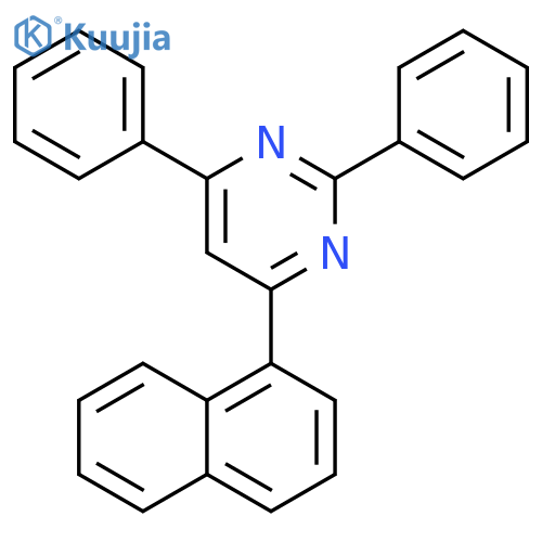 Pyrimidine, 4-(1-naphthalenyl)-2,6-diphenyl- structure