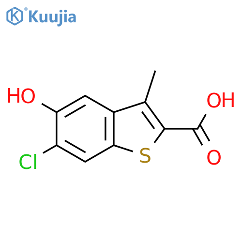 6-Chloro-5-hydroxy-3-methylbenzo[b]thiophene-2-carboxylic acid structure