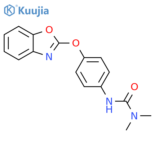 Urea, N'-[4-(2-benzoxazolyloxy)phenyl]-N,N-dimethyl- structure