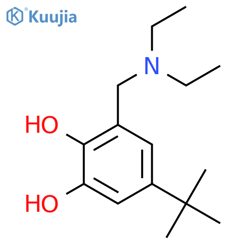 5-Tert-butyl-3-(diethylaminomethyl)benzene-1,2-diol structure
