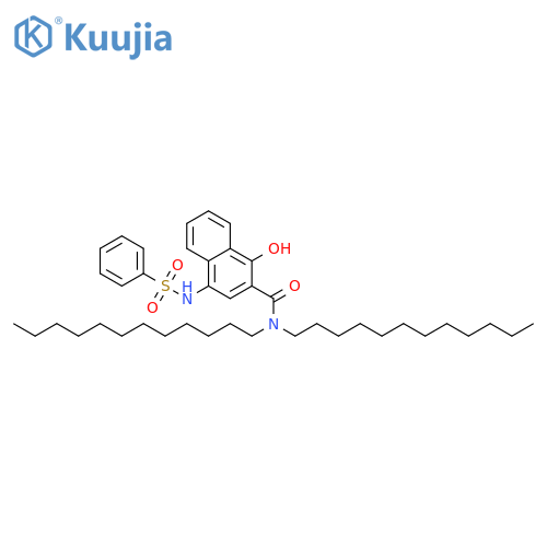 2-Naphthalenecarboxamide,N,N-didodecyl-1-hydroxy-4-[(phenylsulfonyl)amino]- structure