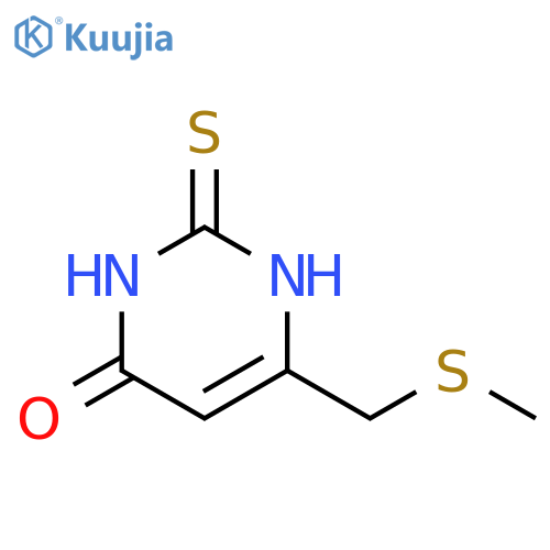 6-[(methylsulfanyl)methyl]-2-sulfanylpyrimidin-4-ol structure