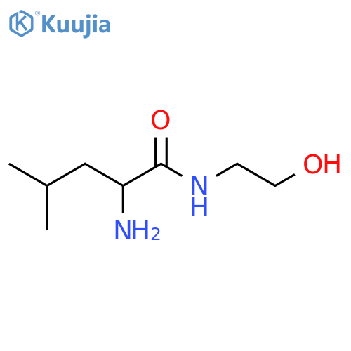 2-amino-N-(2-hydroxyethyl)-4-methylpentanamide structure