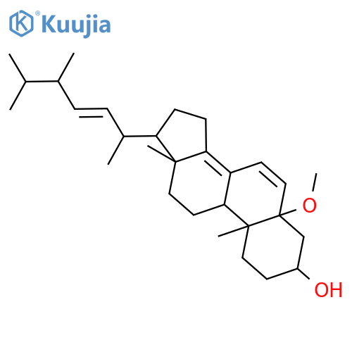 (22E,24S)-5alpha-methoxy-24-methylcholesta-6,8(14),22-trien-3beta-ol structure