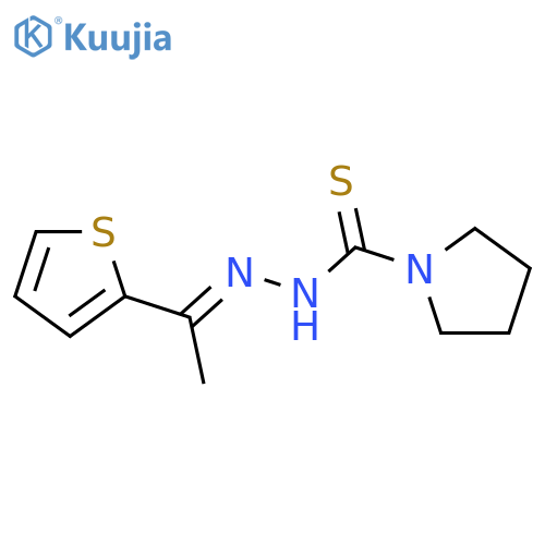 1-Pyrrolidinecarbothioic acid, [1-(2-thienyl)ethylidene]hydrazide structure