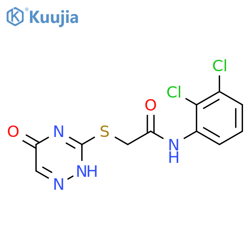 N-(2,3-dichlorophenyl)-2-(5-oxo-4,5-dihydro-1,2,4-triazin-3-yl)sulfanylacetamide structure
