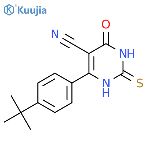 4-(4-Tert-butylphenyl)-6-oxo-2-sulfanyl-1,6-dihydro-5-pyrimidinecarbonitrile structure
