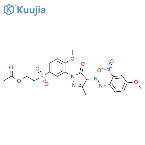 3H-Pyrazol-3-one,2-[5-[[2-(acetyloxy)ethyl]sulfonyl]-2-methoxyphenyl]-2,4-dihydro-4-[2-(4-methoxy-2-nitrophenyl)diazenyl]-5-methyl- structure