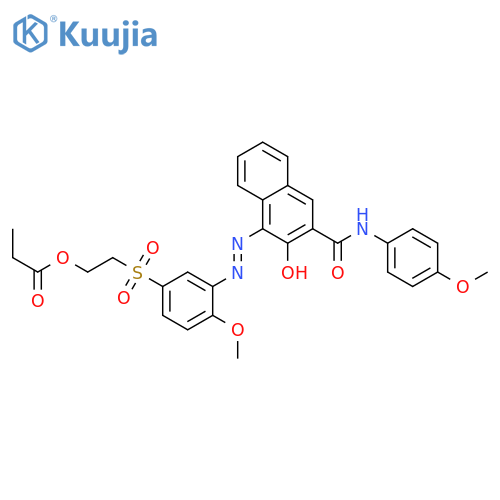 2-Naphthalenecarboxamide,3-hydroxy-4-[2-[2-methoxy-5-[[2-(1-oxopropoxy)ethyl]sulfonyl]phenyl]diazenyl]-N-(4-methoxyphenyl)- structure