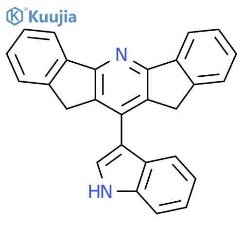 Diindeno[1,2-b:2',1'-e]pyridine, 10,12-dihydro-11-(1H-indol-3-yl)- structure