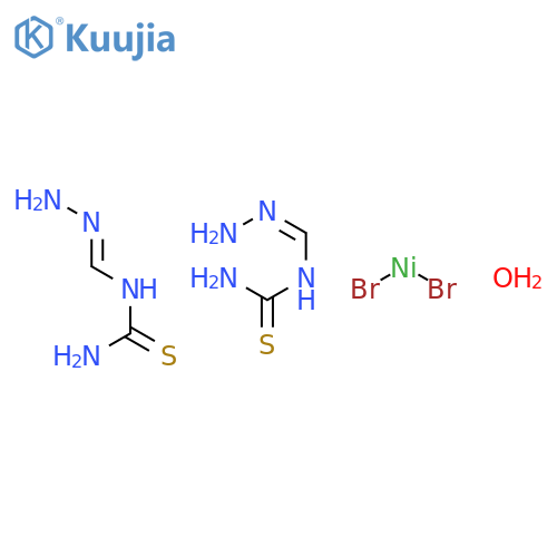 NICKEL(2+), BIS[(AMINOIMINOMETHYL)THIOUREA]-, DIBROMIDE, MONOHYDRATE structure