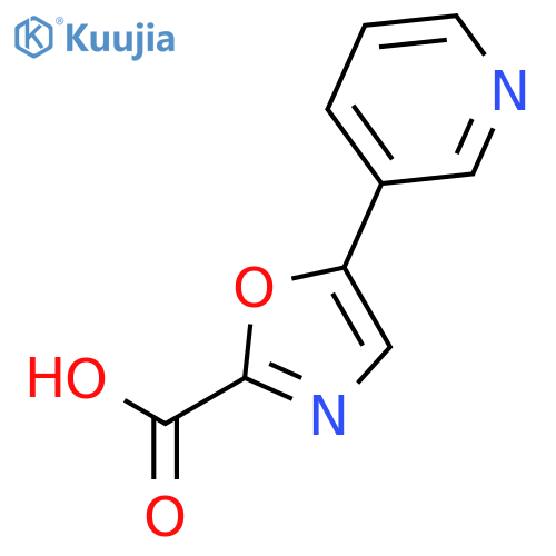 5-(pyridin-3-yl)-1,3-oxazole-2-carboxylic acid structure