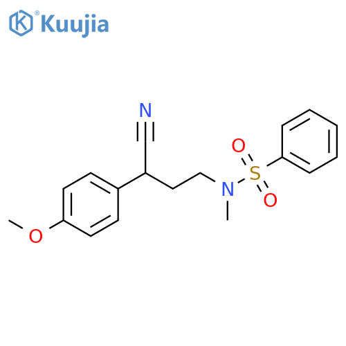 BENZENESULFONAMIDE, N-[3-CYANO-3-(4-METHOXYPHENYL)PROPYL]-N-METHYL- structure