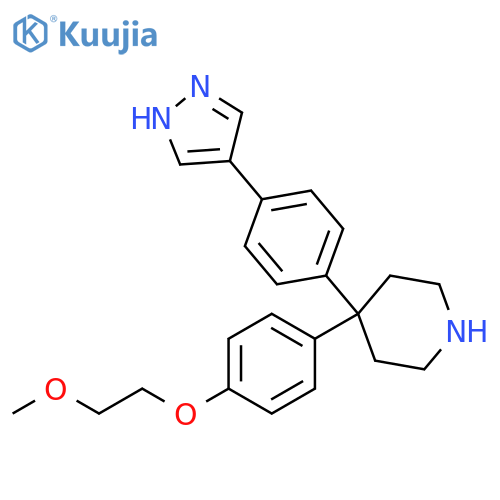 Piperidine, 4-[4-(2-methoxyethoxy)phenyl]-4-[4-(1H-pyrazol-4-yl)phenyl]- structure