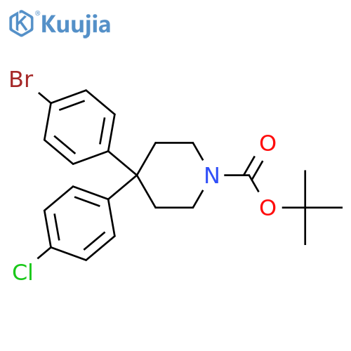 tert-Butyl 4-(4-bromophenyl)-4-(4-chlorophenyl)-piperidine-1-carboxylate structure