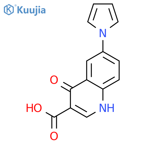 4-oxo-6-(1H-pyrrol-1-yl)-1,4-dihydroquinoline-3-carboxylic acid structure