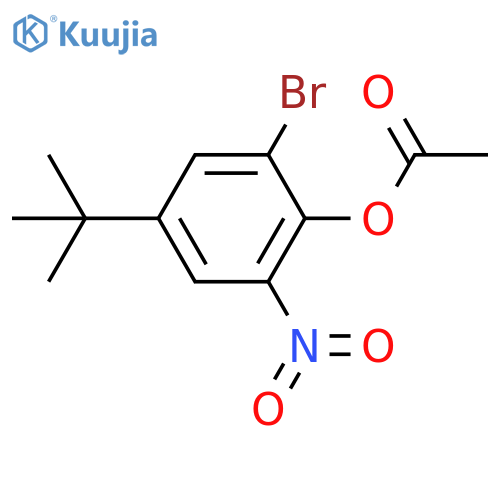 2-\u200bBromo-\u200b4-\u200btert-\u200bbutyl-\u200b6-\u200bnitro-\u200bphenol Acetate structure