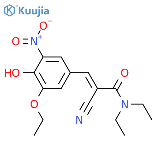 (2E)-2-Cyano-3-(3-ethoxy-4-hydroxy-5-nitrophenyl)-N,N-diethyl-2-propenamide structure