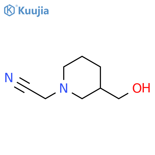 2-3-(hydroxymethyl)piperidin-1-ylacetonitrile structure