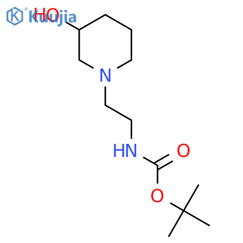 Tert-butyl N-[2-(3-hydroxypiperidin-1-yl)ethyl]carbamate structure