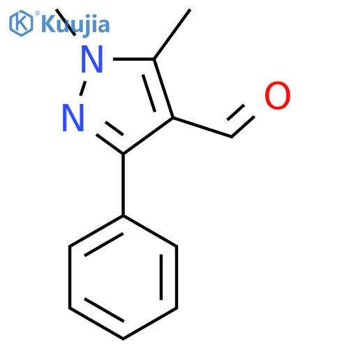 1,5-Dimethyl-3-phenyl-1H-pyrazole-4-carbaldehyde structure