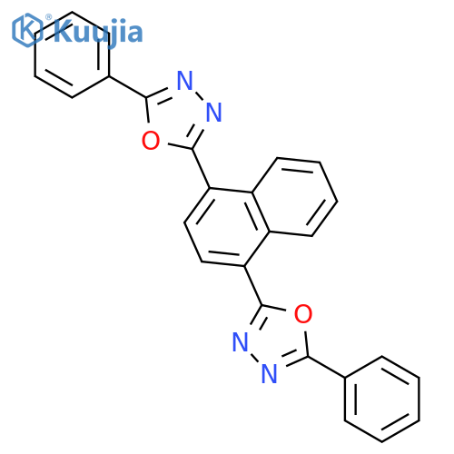 2,2'-(naphthalene-1,4-diyl)bis[5-phenyl-1,3,4-oxadiazole] structure