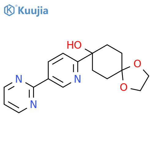 1,4-DIOXASPIRO[4.5]DECAN-8-OL, 8-[5-(2-PYRIMIDINYL)-2-PYRIDINYL]- structure